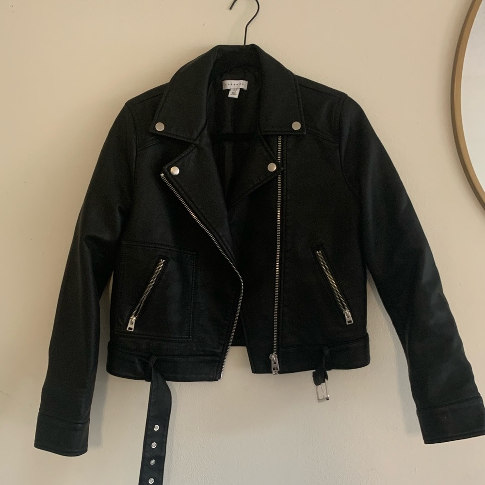 Topshop Faux Leather Jacket